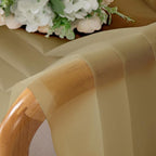 Simplebrand Gold Sheer Curtains 96 Inches Long, Light Filtering Rod Pocket - Image 6