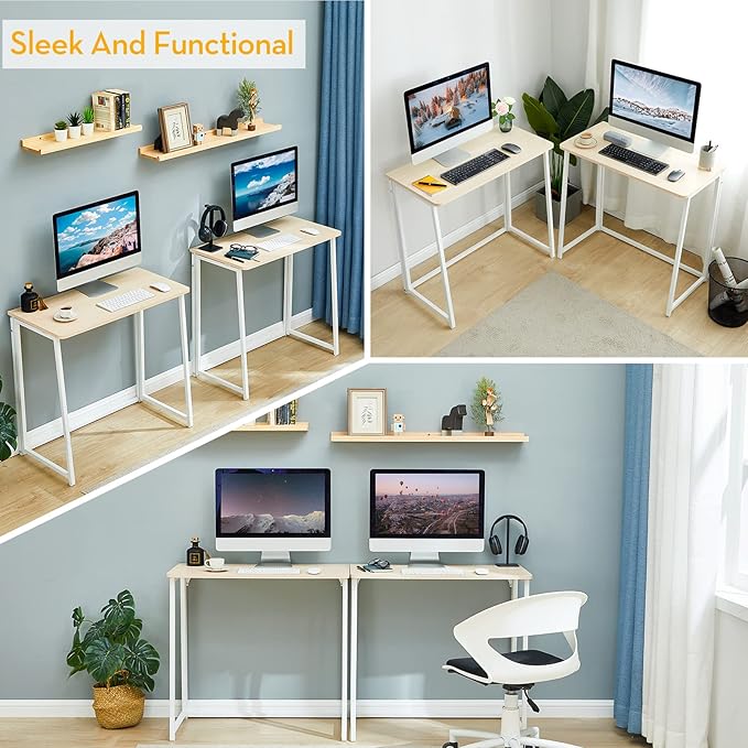 WOHOMO Folding Desk, Small Foldable Desk 39.4" - Image 7