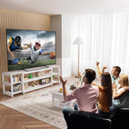 Aquzee White TV Stand for up to 85inch, Entertainment Center for 70 75 80 85" TV - Image 2