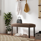 Roundhill Furniture Strata Velvet Upholstered Dining Bench - Image 4
