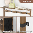 AMBIRD Hall Tree with bench and shoe storage, Entryway Bench with shoe storage - Image 5