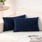 Aegero Pack of 2 Corduroy Decorative Throw Pillow Covers 12x20 Inch by Unknown