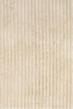 nuLOOM Kai Beige Striped Washable Area Rug - Image 5