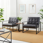 Glitzhome Mid Century Modern Accent Chair, Modern Living Room Chairs - Image 7