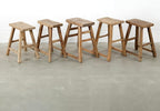 Artissance Vintage Wooden Stool, Solid Natural Wood 12–20" W x 6–9" D x 18–22" H - Image 7
