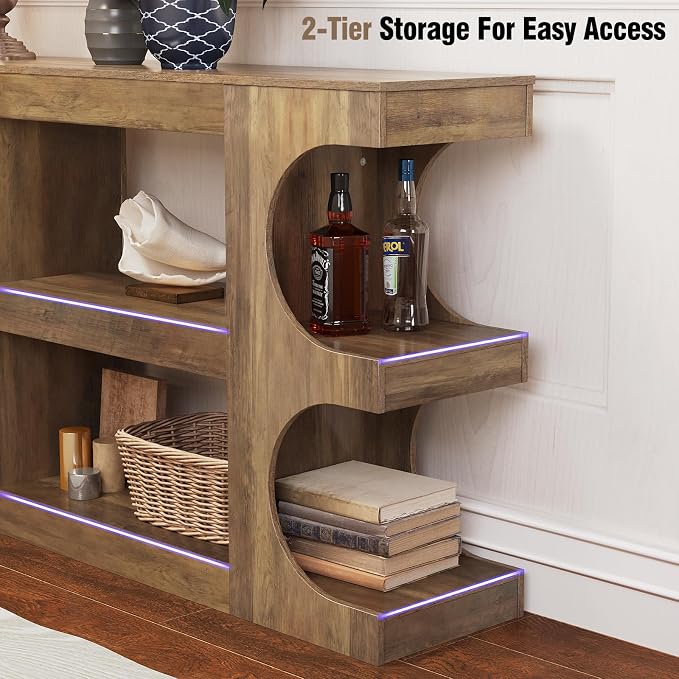 Tohomeor Console Tables for Entryway 47.24-Inch, Wooden Sofa Table Behind The - Image 7