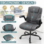 Leather Office Chair, PU Home Computer Desk Chairs - Image 6