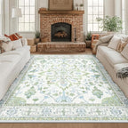 RELEANY Washable Area Rug, Square 8'x8', Water Repellent, Pet Friendly by RELEANY