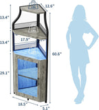GarveeHome Corner Bar Wine Cabinet - Image 2