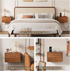 JOINICE Floating Nightstand Set of 2, Mid Century Modern Wall Mounted Bedside - Image 5