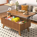 Lift Top Coffee Table with Hidden Compartment, Mid Century Modern Coffee Table - Image 6
