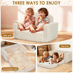 Foryoomi Extra Wide 2 in 1 Convertible Toddler Kids Couch - Image 4