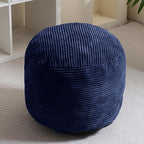 HIGOGOGO Round Stuffed Pouf Ottoman, Corduroy Poufs - Image 5