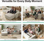 Novilla 109" Modular Sectional Sofa, No Assembly Cloud Sectional Couch - Image 11