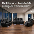 3-Piece Leather Power Recliner Sofa Set - Image 4