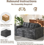 Gizoon Boneless Convertible Floor Sofa Bed, Corduroy 2 Seater Lounge Sleeper - Image 9