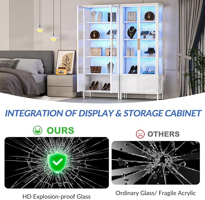5-Tier Glass Display Cabinet - Image 3