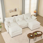 GOSUHI 108" U Shaped Couch, Modular Sectional Sofa, 3-Seater Comfy Cloud Couch by GOSUHI