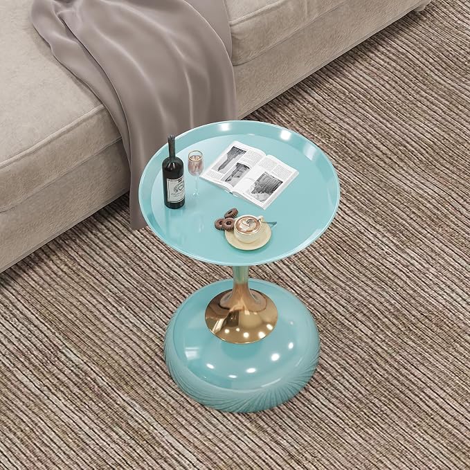 1-Pack Light Green Sleek Hourglass Side Table - Image 3