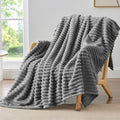 BEDELITE Ribbed Fleece Throw Blanket by BEDELITE