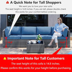5 Piece Outdoor Patio Furniture Set, All Weather Conversation Set - Image 2