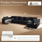 168" Cloud Sectional Couch, Comfort U Shaped Sofa - Image 2