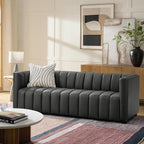 HULALA HOME 83" Genuine Leather Sofa by HULALAHOME