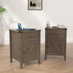 Betterhood Barnwood Rustic Farmhouse Nightstand - Image 2