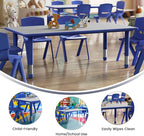 Flash Furniture Wren Adjustable Classroom Activity Table - Image 4