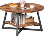 Round Coffee Table, Small Circle Coffee Table by Homeiju