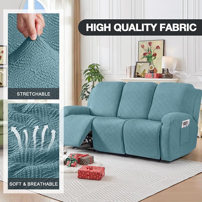 Timeles Recliner Covers for 3 Seater Reclining Couch Covers Sofa Slipcover - Image 2