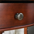 Solid Wood End Table with Drawer, Oval Sofa Side Table, Storage Shelf, Living - Image 7