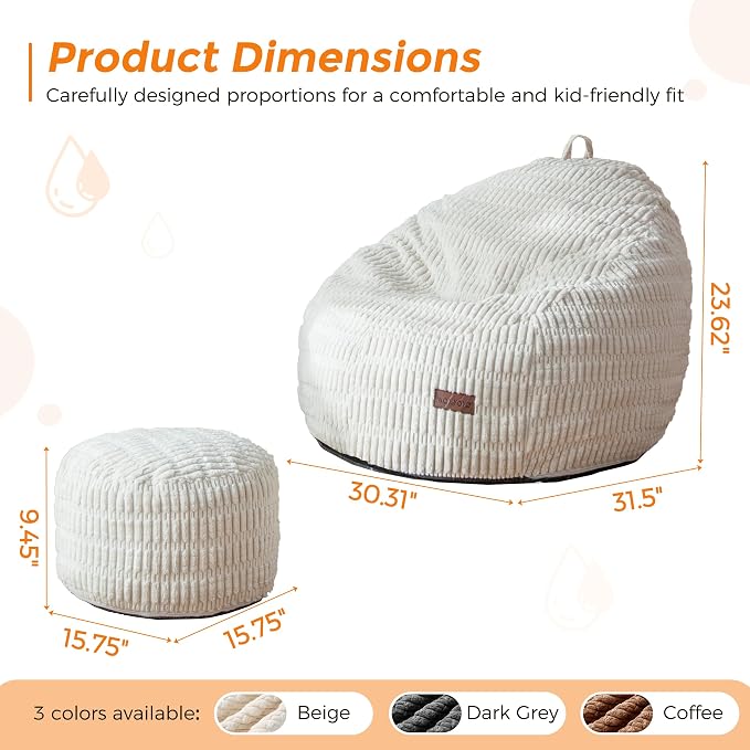 MAXYOYO Kids Bean Bag Chair - Image 2