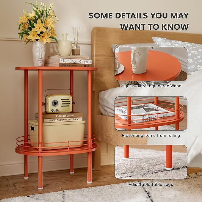 Small Modern Oval Side Table - Image 5