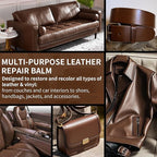 Leather Recoloring Balm and Scratch Repair Kit, Medium Brown Leather Restorer - Image 5