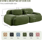 Boneless Sectional Couch, No Assembly Required, 81.8” Modular Cloud Sofa - Image 3