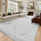 7x10 Large White Fluffy Soft Area Rug Non-Slip - Image 2