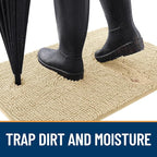 OLANLY Dog Door Mat for Muddy Paws 59x35, Super Absorbent Chenille Mud Mat | - Image 2