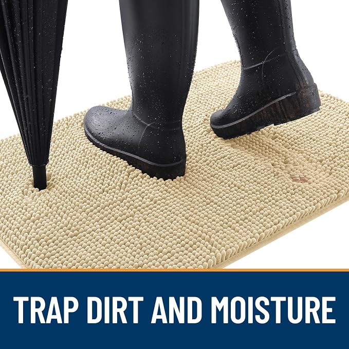 OLANLY Dog Door Mat for Muddy Paws 47x17, Super Absorbent Chenille Mud Mat | - Image 2