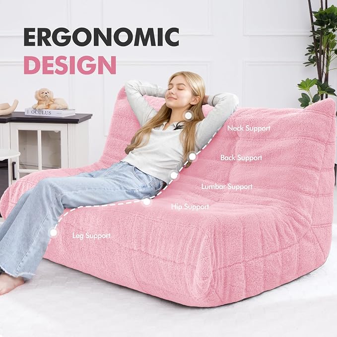 Bean Bag Loveseat Chair Big Sofa Beanbag Chair - Image 4