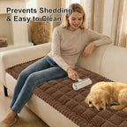 Smiry Couch Cover for Dogs, Non Slip Fuzzy Pet Sofa Covers Washable | Sofa - Image 3