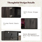 AMERLIFE 70" Fluted Fireplace TV Stand - Image 7
