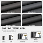 Joydeco Grey Blackout Curtains for Bedroom 45 Inch 2 Panels - Image 7