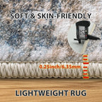 8x10 Area Rugs for Living Room Washable Bedroom Dining Room Brown Blue | Modern - Image 6