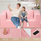 Futon Sofa Bed with Pillow, 3-in-1 Sleeper Sofa Bed with Removable Cover - Image 8