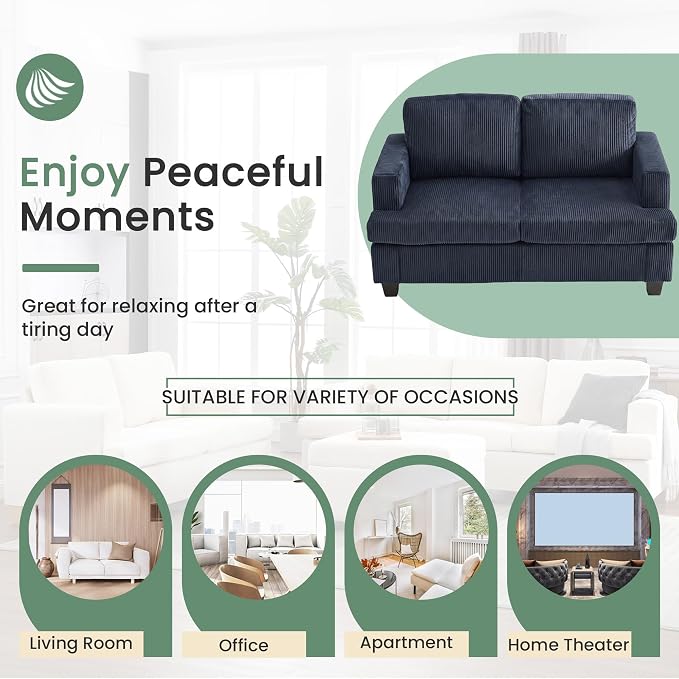 YOUDENOVA 2 Piece Set Comfy Sofa Couch, Loveseat Sofa * 2 - Image 6