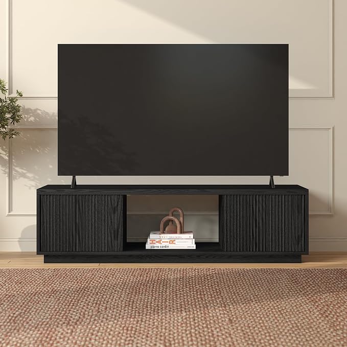Henn&Hart Fluted TV Stand for TVs up to 65" - Image 2