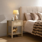SICOTAS Rattan Nightstand, Rattan Decor Drawer - Image 5