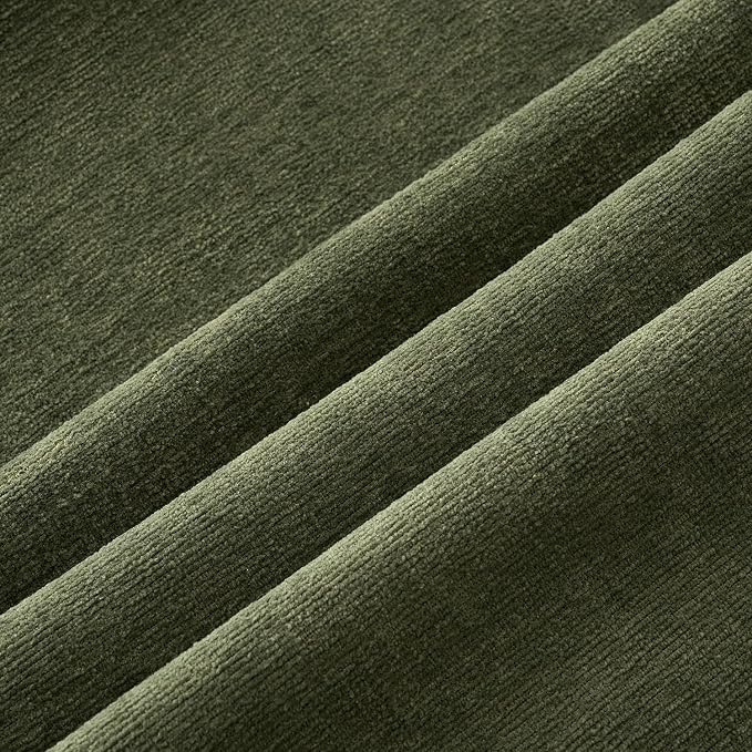 MIULEE Olive Green Chenille Couch Throw Pillow Covers, 20x20 | Set of 2 - Image 6