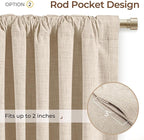 INOVADAY 100% Blackout Linen Curtains - Image 4